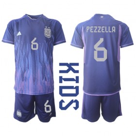 Baby Fußballbekleidung Argentinien German Pezzella #6 Auswärtstrikot WM 2022 Kurzarm (+ kurze hosen)